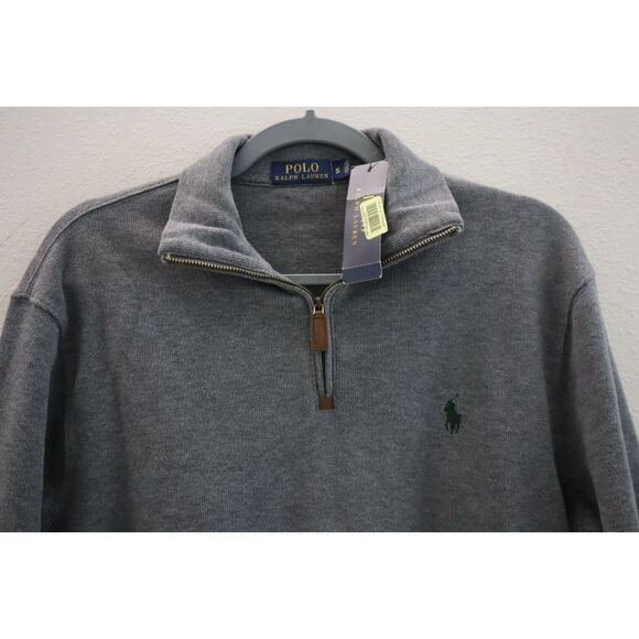 Polo Ralph Lauren 0407268 Men's Sz S Gray Heather 1/4 Zip Pullover Sweater - Picture 3 of 11